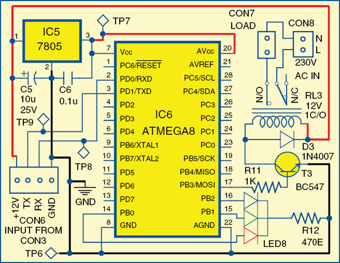 Fig. 3: Relay interface module circuit