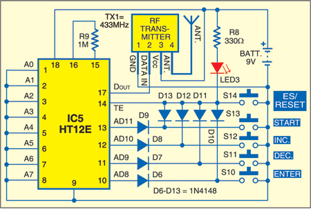 Fig. 5: Circuit diagram of RF transmitter