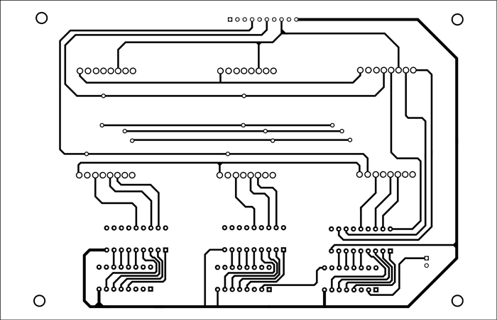 Fig. 7: Track layout of the bottom layer of display unit
