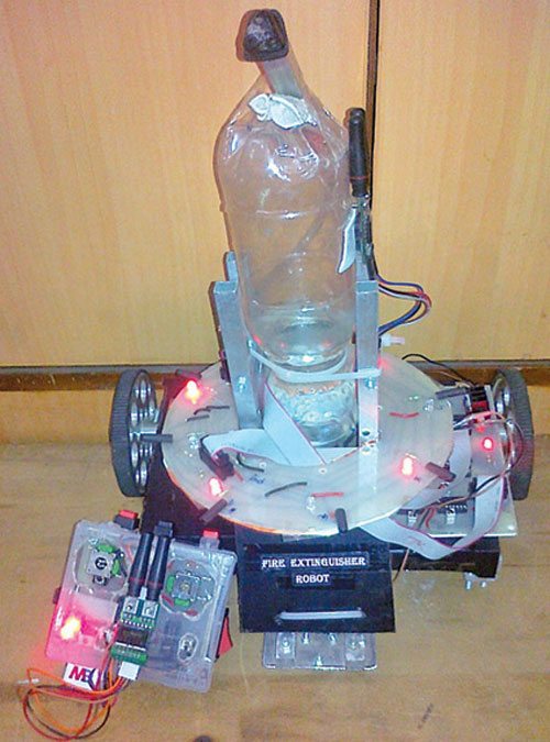 Fig. 1: Fire extinguishing robot (author’s prototype)