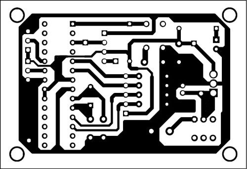 Fig. 8: Actual-size PCB of RF remote module
