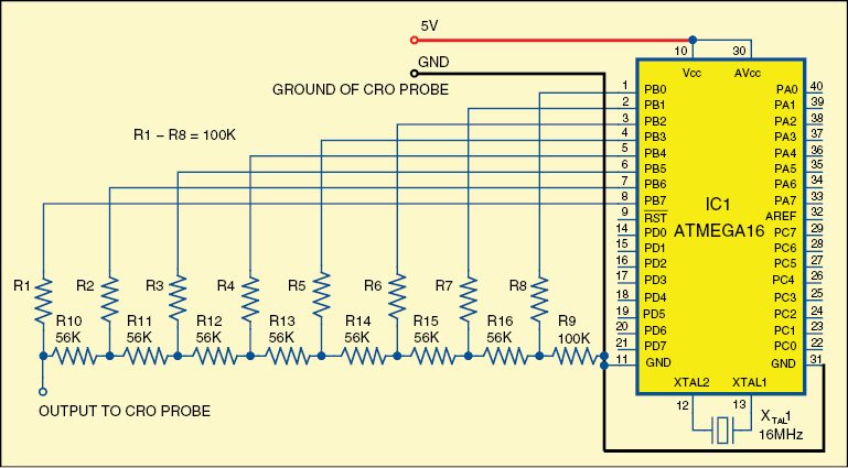 Fig. 2: Circuit for oscilloscope as image viewer