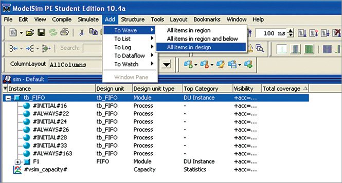 Fig. 12: Selecting and monitoring signals