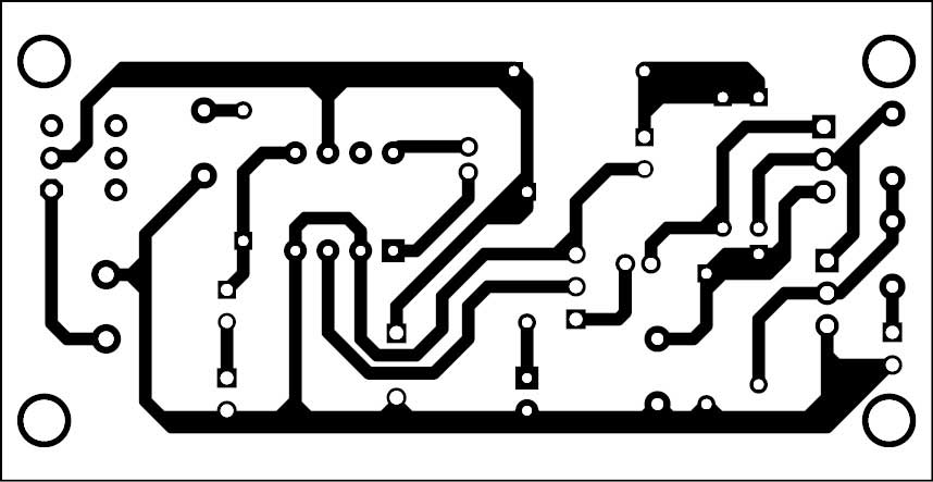 Fig. 4: Actual-size PCB of Faraday’s guitar