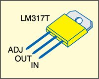 Fig. 2: Pin configuration of regulator lm317