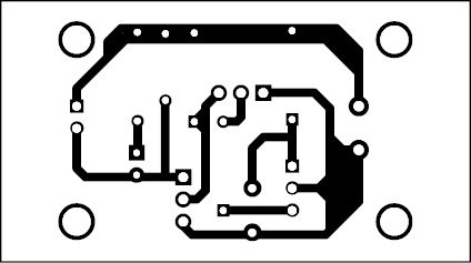 Fig. 2: Actual-size PCB of the door-opening alarm