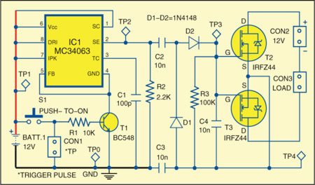 Fig. 1: Circuit of semiconductor relay for automotive applications