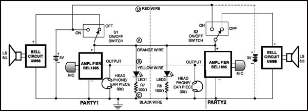 simple intercom circuit