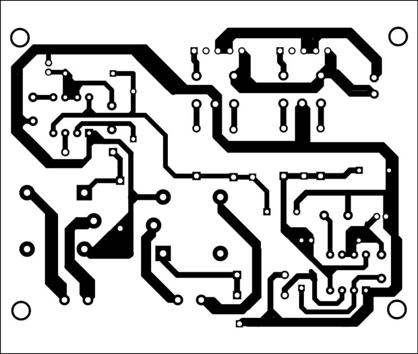 Fig. 6: Actual-size PCB of the 3-phase electric motor controller