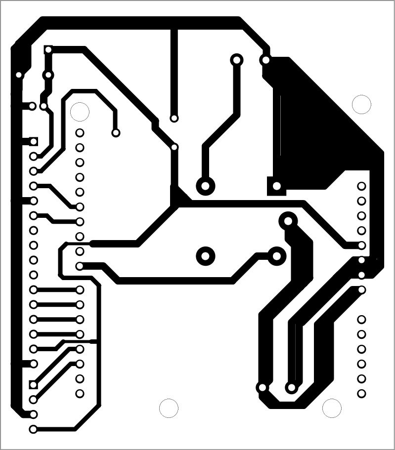 Fig 5Fig. 5: Actual-size PCB pattern of the fingerprint door unlock system