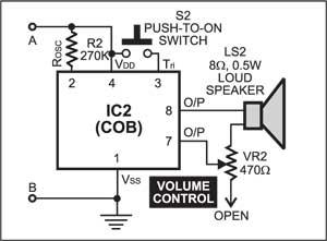 Fig. 2: The COB circuit for 2-in-1 mantraplayer