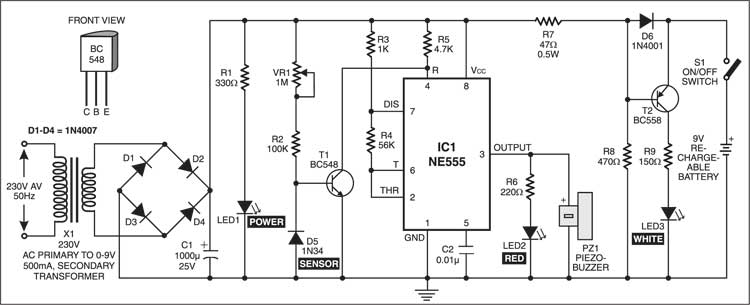 Mains Box Heat Monitor Circuit