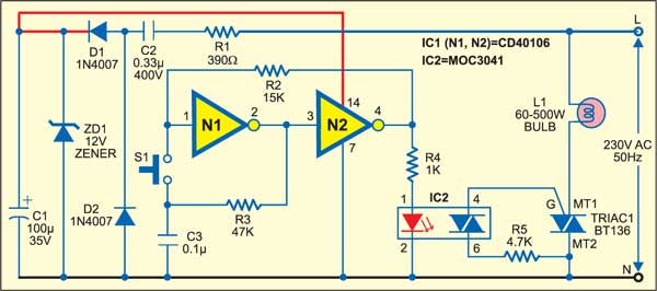 Fig. 1: Circuit of the smart switch