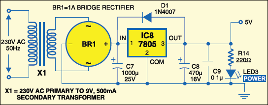 Fig.2: Power supply circuit