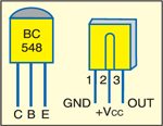 Fig. 3: Pinconfigurations oftransistor BC548 andTSOP1738