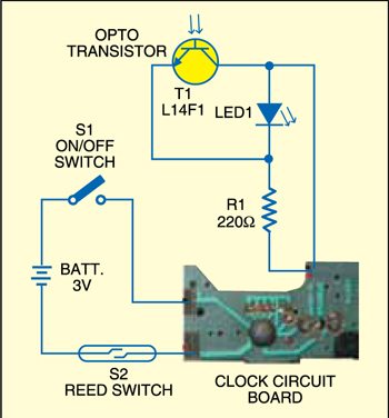 Fig. 2: Circuit for key-hole lighting device (automatic)