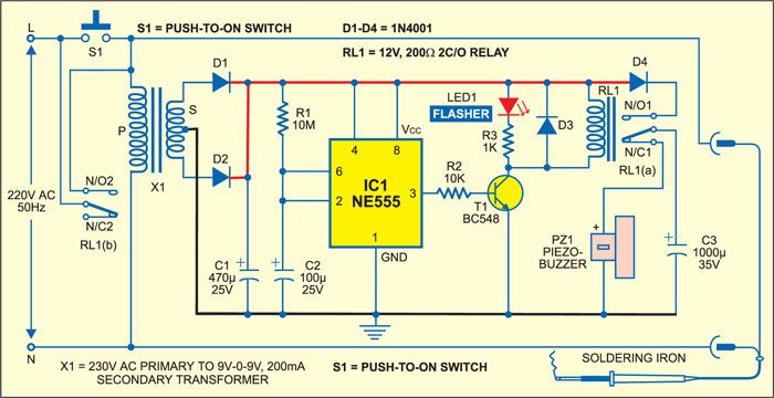 Automatic Soldering Iron Switch Circuit