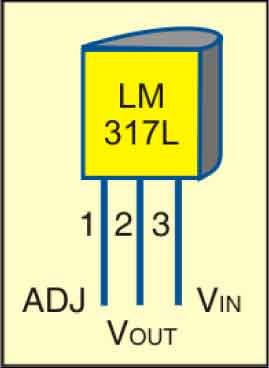 Fig. 3: Pin configuration of LM317L (To-92 package)