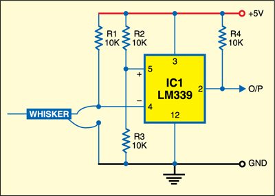 Fig. 2: Circuit of whisker sensor