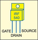 Fig. 2: Pin configuration of IRF540