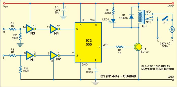 Simple Automatic Water Level Controller | Full Circuit ...