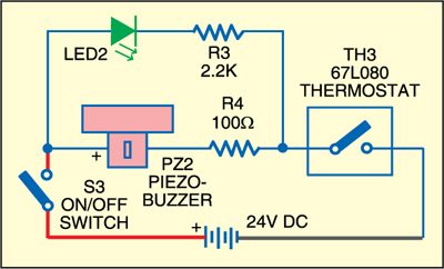 Circuit for audio-visual indication