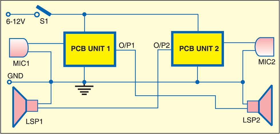 Intercom Circuit Diagram Lm386 - Interusing Lm386 - Intercom Circuit Diagram Lm386