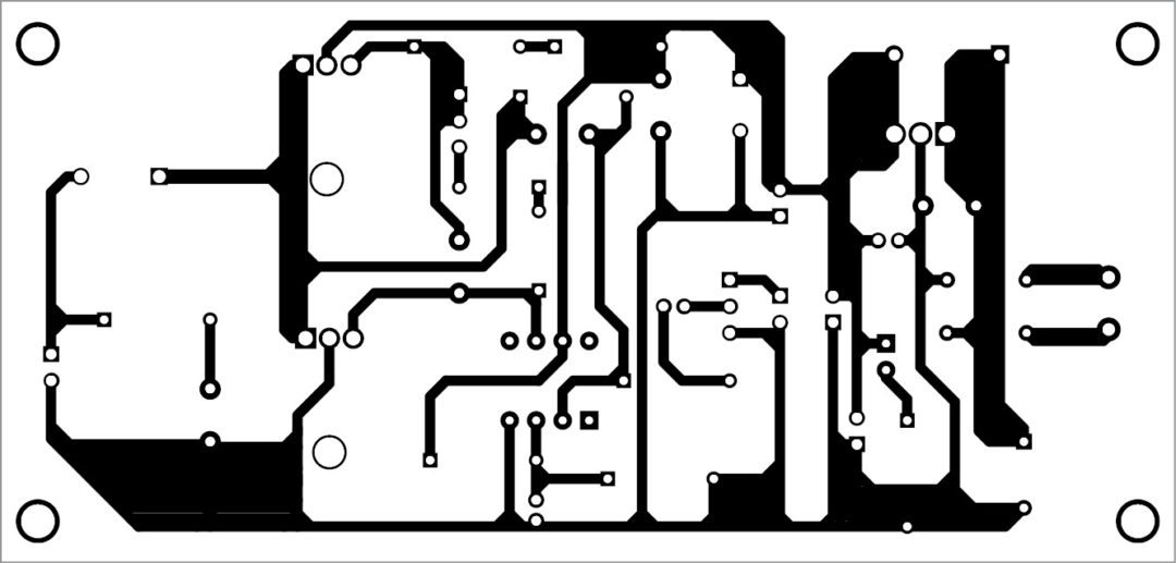 Fig. 3: PCB pattern of LME49710 audio amplifier