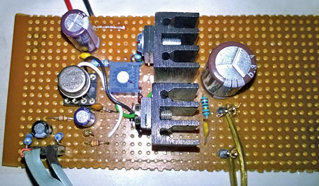Fig. 1: Author’s prototype of the LME49710 based audio amplifier