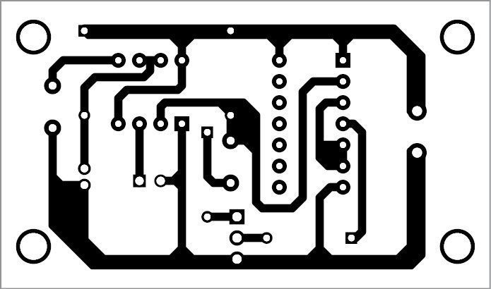 PCB pattern of the automatic power-resumption alarm