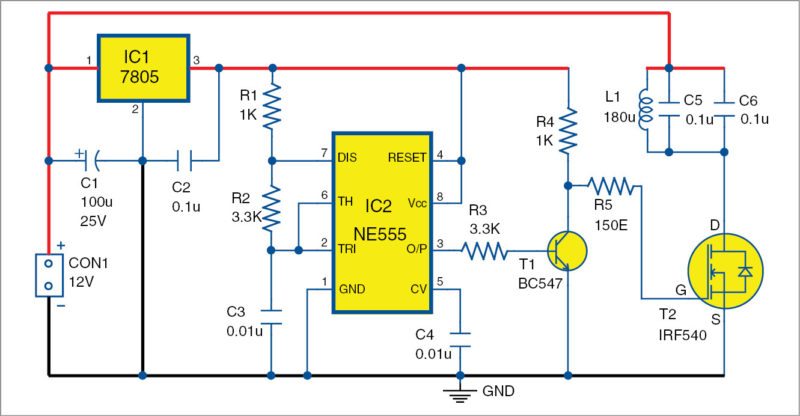 wireless led transmitter unit circuit diagram