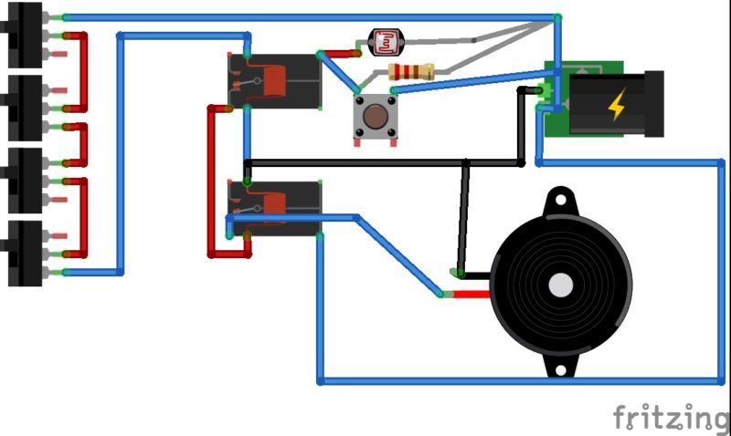 6V Laser security system circuit 1