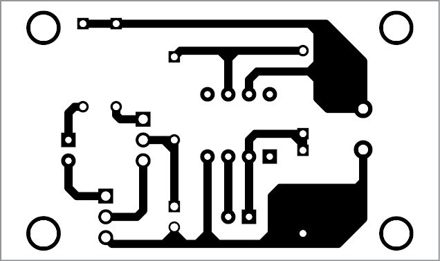 PCB layout of the LED as a light sensor circuit