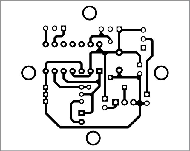 PCB layout of the cistern overflow alert system