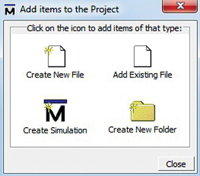 Add items to the Project window