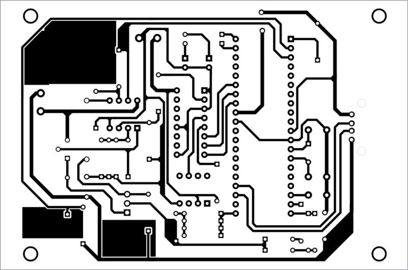 Fig. 4: PCB layout of the USB interface using Python software