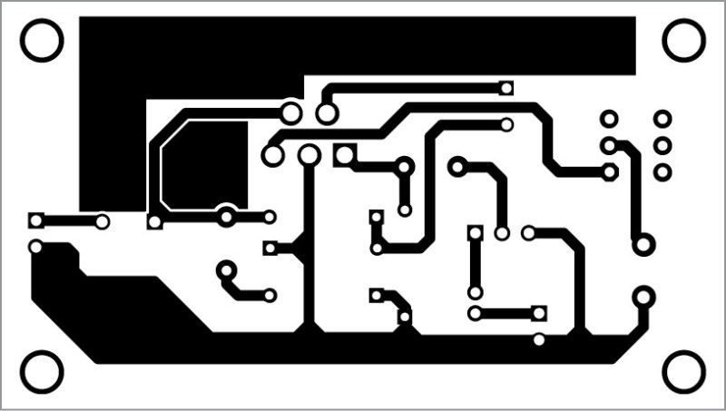 PCB layout of 3W to 6W audio amplifier using TDA2003