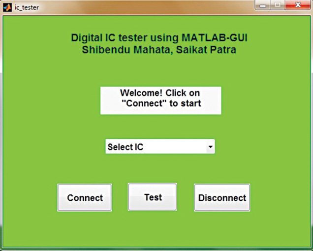 MATLAB-based GUI for testing the ICs