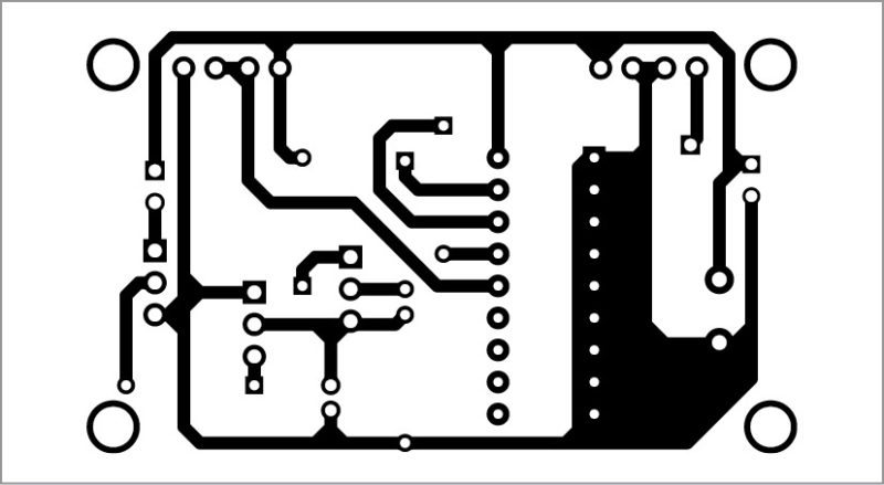 PCB layout of the alarm unit