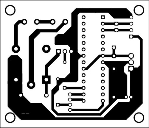 Fig. 9: Actual-size PCB of the relay module