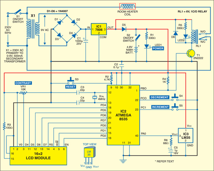 Temperature control system circuit