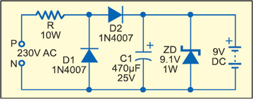 Fig. 3: Resistive power supply