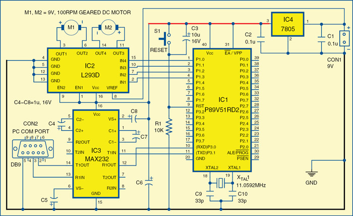 Fig. 2: Circuit of the robot