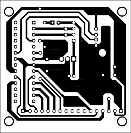 Fig. 13: Actual-size PCB of the keyboard module
