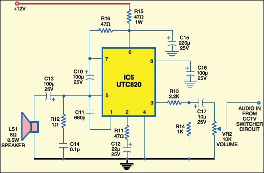 Fig.5: Circuit diagram of power amplifier