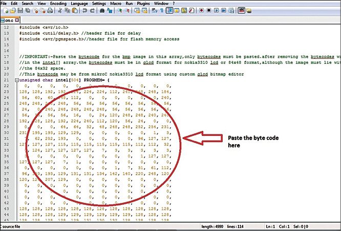 Fig. 5: Copying byte code of the image in the program