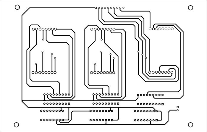 Fig. 8: Track layout of the top layer of display unit