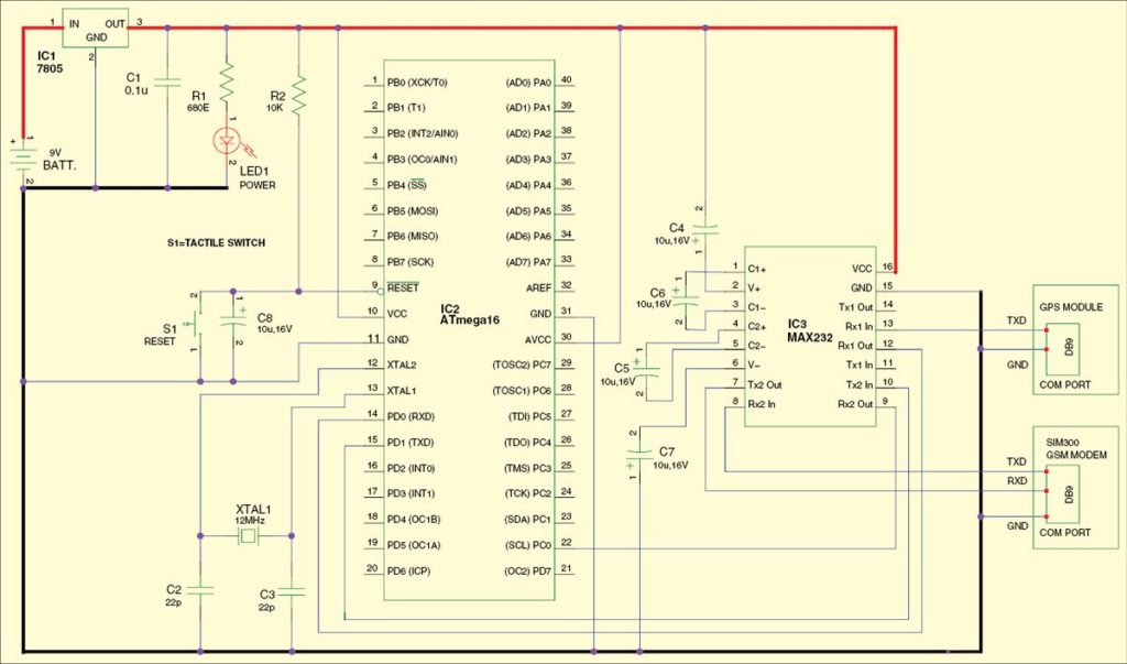 Vehicle Tracking System using GPS and GSM Circuit & Code