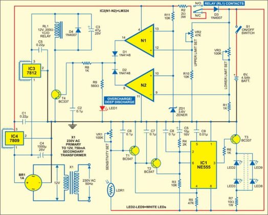 Low-cost Night Lamp | Detailed Circuit Diagram Available