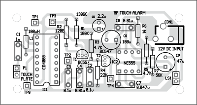 Fig. 3: Component layout for the PCB 